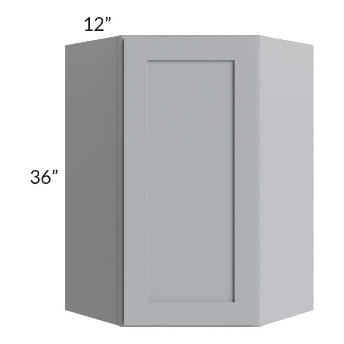 RTA Asheville Grey Shaker 24" x 36" Diagonal Corner Wall Cabinet