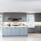 RTA Asheville Grey Shaker 24" x 90" Wall Pantry Cabinet with 2 Roll Out Trays and 1 Decorative End Panel