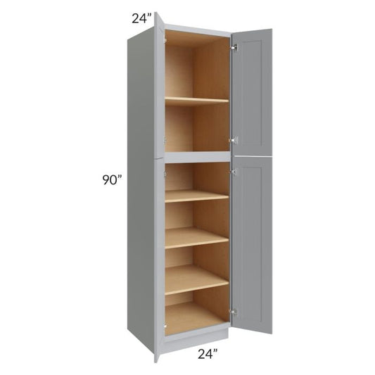RTA Asheville Grey Shaker 24" x 90" Wall Pantry Cabinet