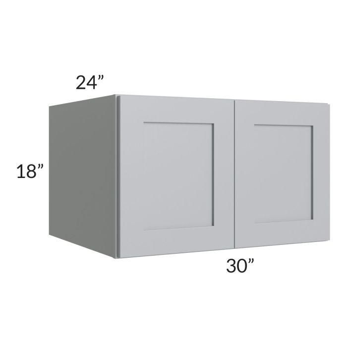 RTA Asheville Grey Shaker 30" x 18" x 24" Wall Cabinet