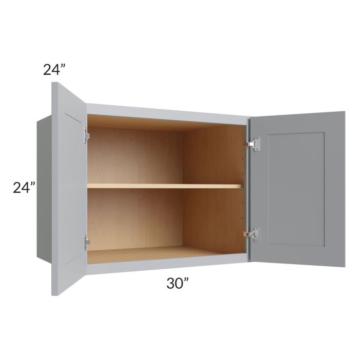 RTA Asheville Grey Shaker 30" x 24" x 24" Wall Cabinet
