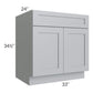 RTA Asheville Grey Shaker 33" Sink Base Cabinet