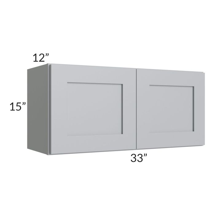 RTA Asheville Grey Shaker 33" x 15" Wall Cabinet