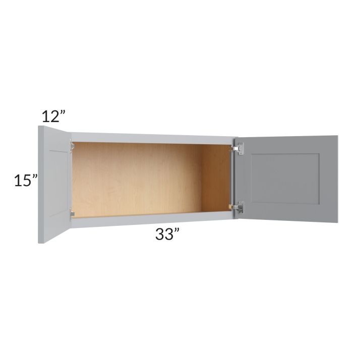 RTA Asheville Grey Shaker 33" x 15" Wall Cabinet