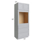 RTA Asheville Grey Shaker 33" x 90" Universal Oven Cabinet with 1 Decorative End Panel