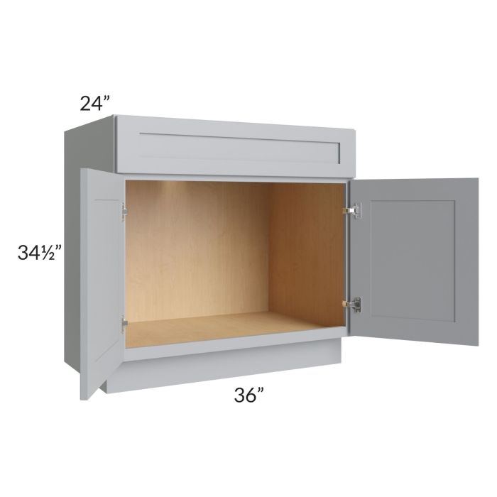 RTA Asheville Grey Shaker 36" Sink Base Cabinet