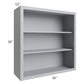 RTA Asheville Grey Shaker 36" x 36" Wall Open Cabinet with 1 Decorative End Panel