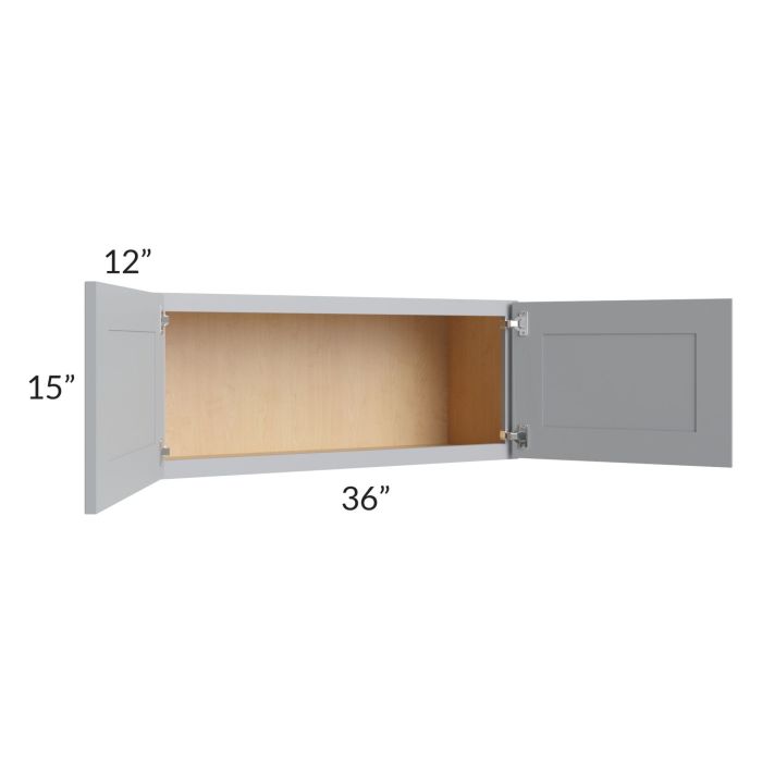 RTA Asheville Grey Shaker 36x15 Wall Cabinet
