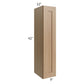 RTA Asheville Rift Oak Shaker 09" x 42" Wall Cabinet - Both Finished Sides with 1 Decorative End Panel
