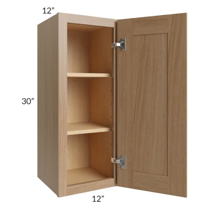 RTA Asheville Rift Oak Shaker 12" x 30" Wall Cabinet - Both Finished Sides