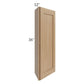 RTA Asheville Rift Oak Shaker 12" x 36" Wall End Angle Cabinet with 1 Decorative End Panel
