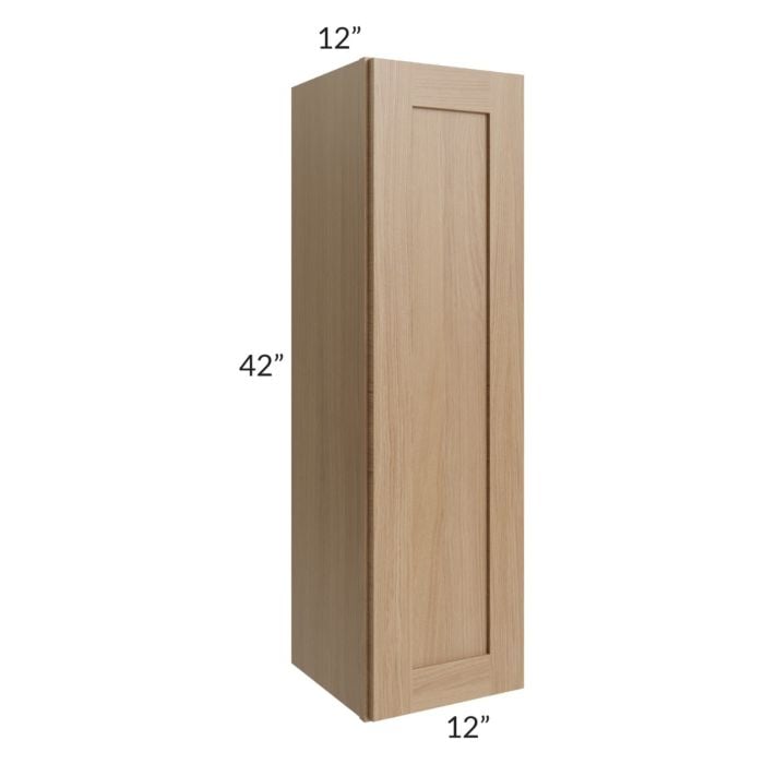 RTA Asheville Rift Oak Shaker 12" x 42" Wall Cabinet - Both Finished Sides