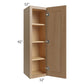 RTA Asheville Rift Oak Shaker 12" x 42" Wall Cabinet - Right Finished Side with 1 Decorative End Panel