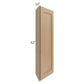 RTA Asheville Rift Oak Shaker 12" x 42" Wall End Angle Cabinet with 1 Decorative End Panel