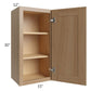 RTA Asheville Rift Oak Shaker 15" x 30" Wall Cabinet - Both Finished Sides with 1 Decorative End Panel
