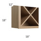 RTA Asheville Rift Oak Shaker 18" x 18" Wine Rack Cabinet