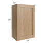 RTA Asheville Rift Oak Shaker 18 " x 30" Wall Cabinet - Both Finished Sides with 1 Decorative End Panel
