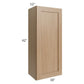 RTA Asheville Rift Oak Shaker 18" x 42" Wall Cabinet - Left Finished Side