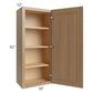 RTA Asheville Rift Oak Shaker 18" x 42" Wall Cabinet with 1 Decorative End Panel