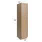 RTA Asheville Rift Oak Shaker 18" x 84" Wall Pantry with 1 Decorative End Panel