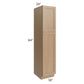 RTA Asheville Rift Oak Shaker 18" x 84" Wall Pantry with 2 Decorative End Panels and 3 Roll Out Trays