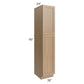 RTA Asheville Rift Oak Shaker 18" x 90" Wall Pantry with 4 Roll Out Trays