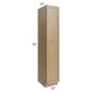 RTA Asheville Rift Oak Shaker 18" x 96" Wall Pantry with 4 Roll Out Trays