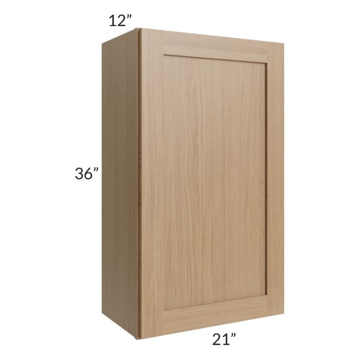 RTA Asheville Rift Oak Shaker 21" x 36" Wall Cabinet