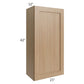 RTA Asheville Rift Oak Shaker 21" x 42" Wall Cabinet - Left Finished Side