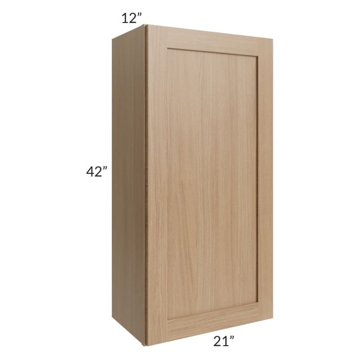 RTA Asheville Rift Oak Shaker 21" x 42" Wall Cabinet with 1 Decorative End Panel