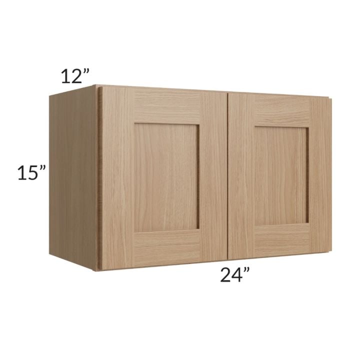 RTA Asheville Rift Oak Shaker 24" x 15" Wall Cabinet