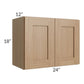 RTA Asheville Rift Oak Shaker 24" x 18" Wall Cabinet - Right Finished Side