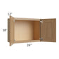 RTA Asheville Rift Oak Shaker 24" x 18" Wall Cabinet - Right Finished Side