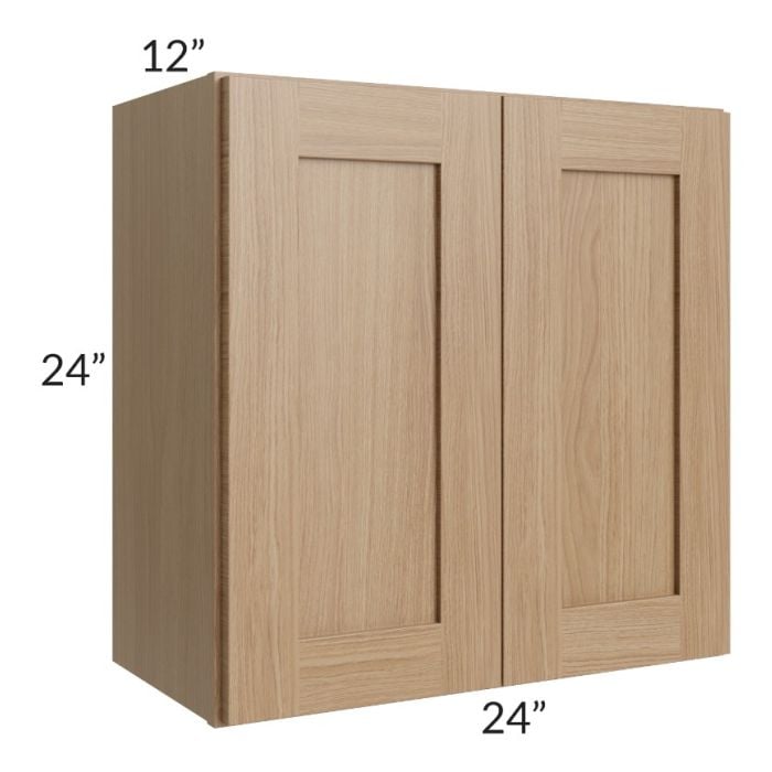 RTA Asheville Rift Oak Shaker 24" x 24" Wall Cabinet - Both Finished Sides