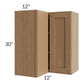 RTA Asheville Rift Oak Shaker 24" x 30" Easy Reach Wall Cabinet with 1 Decorative End Panel