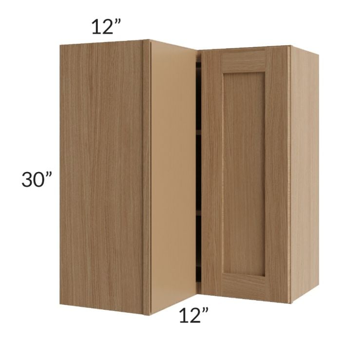 RTA Asheville Rift Oak Shaker 24" x 30" Easy Reach Wall Cabinet with 1 Decorative End Panel