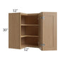 RTA Asheville Rift Oak Shaker 24" x 30" Easy Reach Wall Cabinet with 1 Decorative End Panel