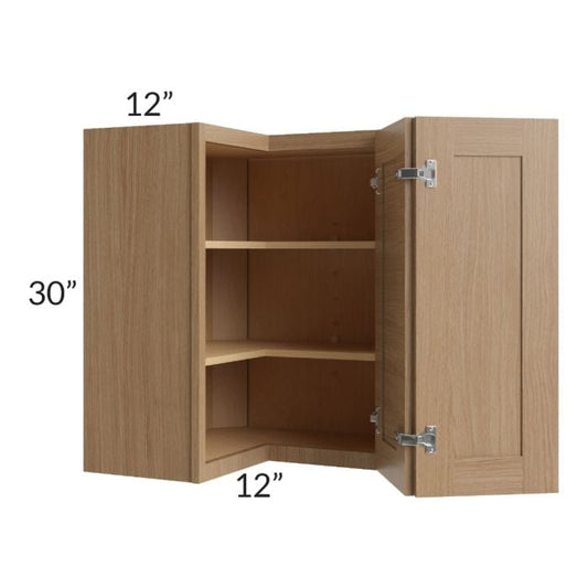 RTA Asheville Rift Oak Shaker 24" x 30" Easy Reach Wall Cabinet with 1 Decorative End Panel