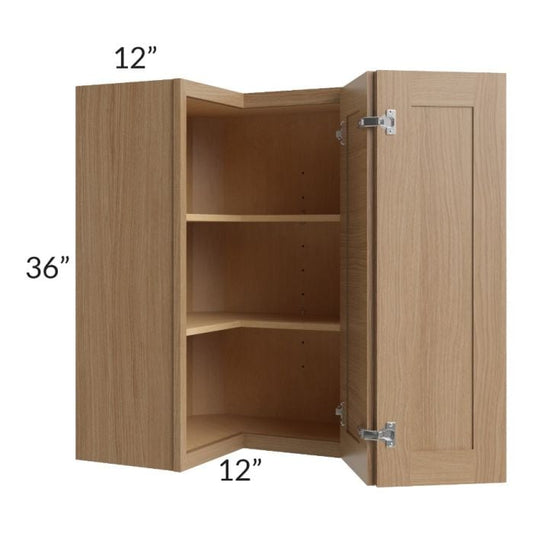 RTA Asheville Rift Oak Shaker 24" x 36" Easy Reach Wall Cabinet with 1 Decorative End Panel