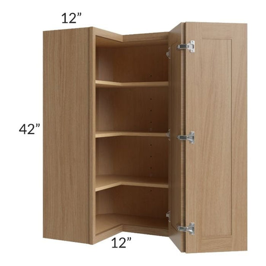 RTA Asheville Rift Oak Shaker 24" x 42" Easy Reach Wall Cabinet with 2 Decorative End Panels