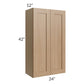 RTA Asheville Rift Oak Shaker 24" x 42" Wall Cabinet - Right Finished Side