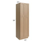 RTA Asheville Rift Oak Shaker 24" x 84" Wall Pantry with 1 Roll Out Tray