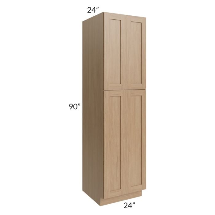 RTA Asheville Rift Oak Shaker 24" x 90" Wall Pantry Cabinet