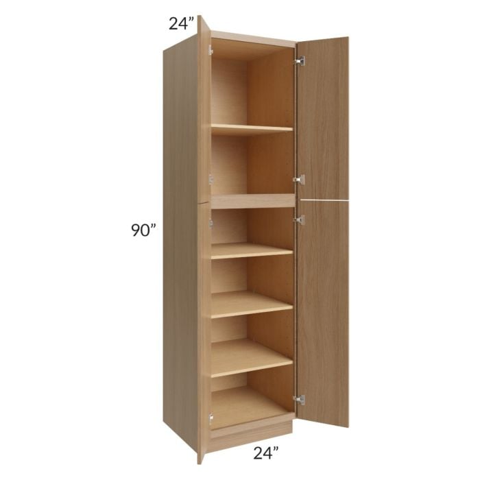 RTA Asheville Rift Oak Shaker 24" x 90" Wall Pantry Cabinet