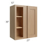 RTA Asheville Rift Oak Shaker 27" x 30" Wall Blind Cabinet