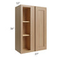 RTA Asheville Rift Oak Shaker 27" x 36" Wall Blind Cabinet