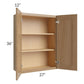 RTA Asheville Rift Oak Shaker 27" x 36" Wall Cabinet - Both Finished Sides with 1 Decorative End Panel