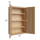 RTA Asheville Rift Oak Shaker 27" x 42" Wall Cabinet - Both Finished Sides with 1 Decorative End Panel