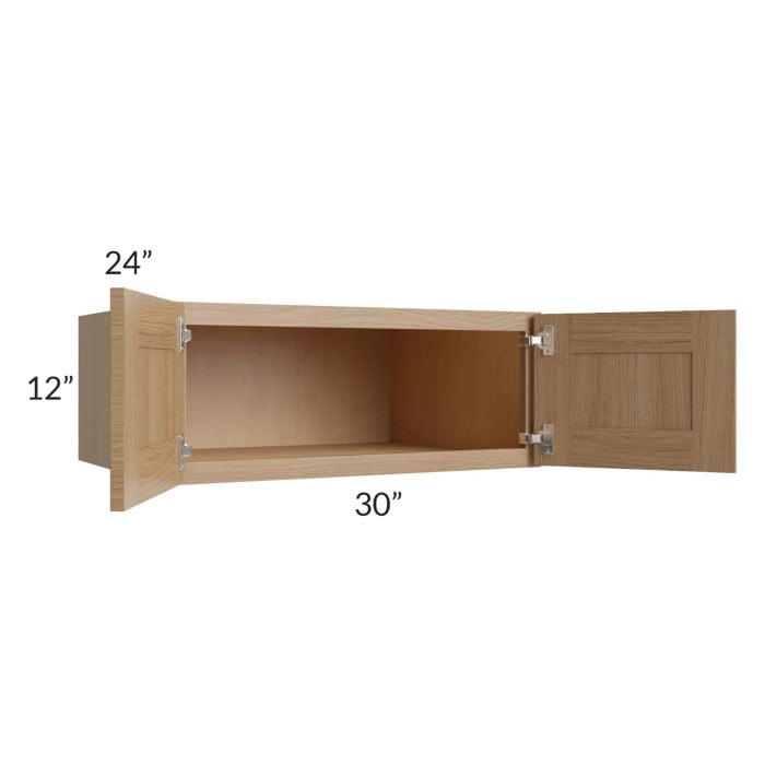 RTA Asheville Rift Oak Shaker 30" x 12" x 24" Wall Cabinet