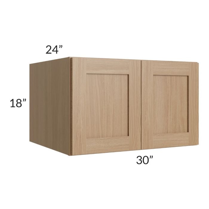 RTA Asheville Rift Oak Shaker 30" x 18" x 24" Wall Cabinet